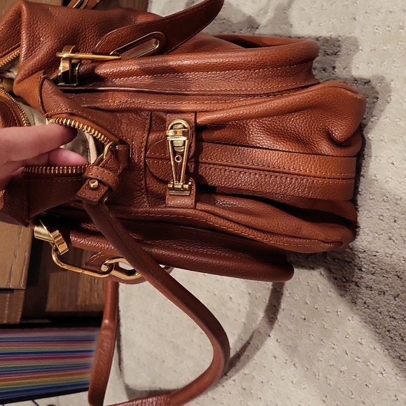 CHLOE Marcie medium leather satchel in rust - Picture 2 of 16